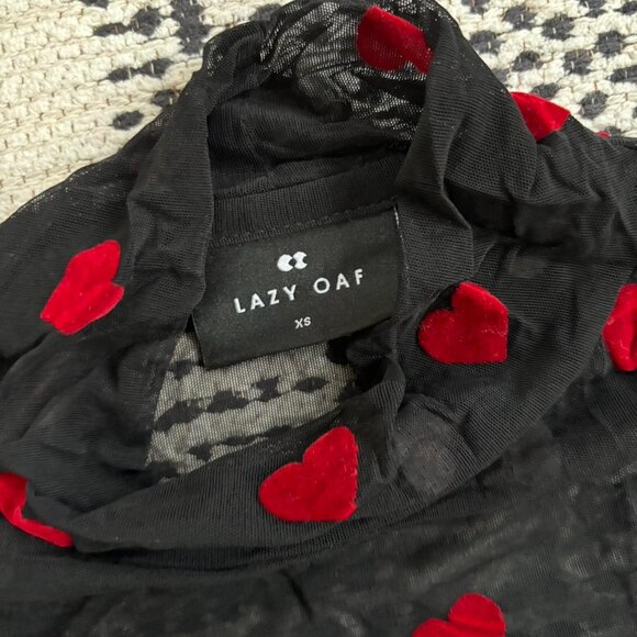 Lazy Oaf Heart Mesh Bodysuit - Picture 2 of 3
